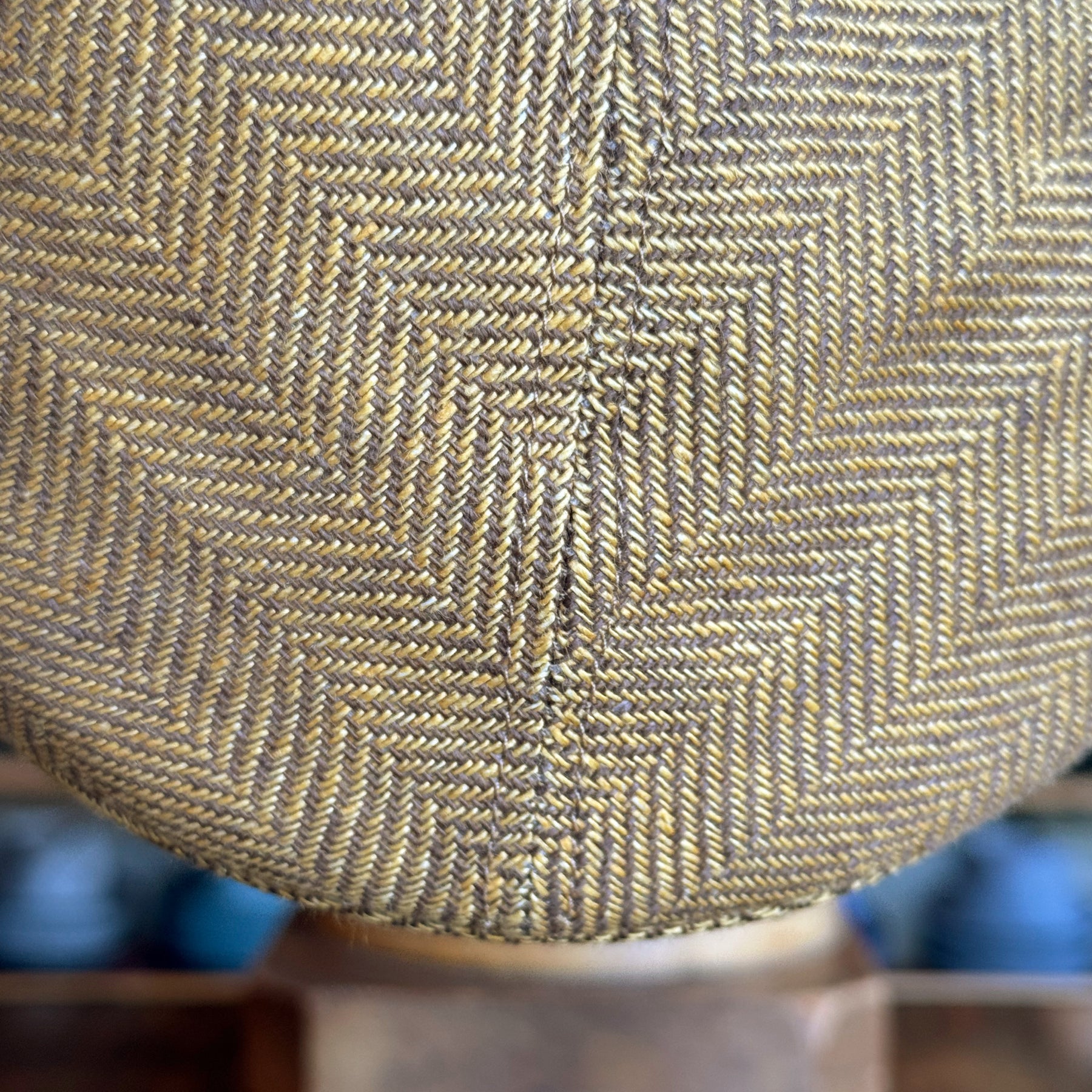 Golden Herringbone 2-Panel Ivy Cap