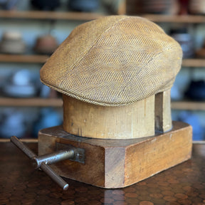 Golden Herringbone 2-Panel Ivy Cap