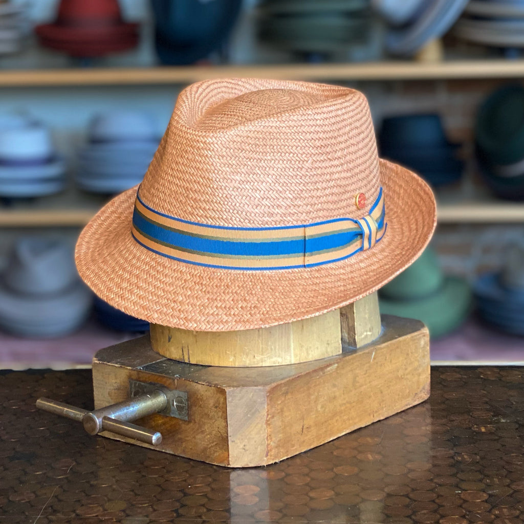 帽子 L.50s VINTAGE Portis fedora hat 1/4 58cm Men Straw Fedora Hat Trilby Hat Short Brim Hat Panama Summer Beach
