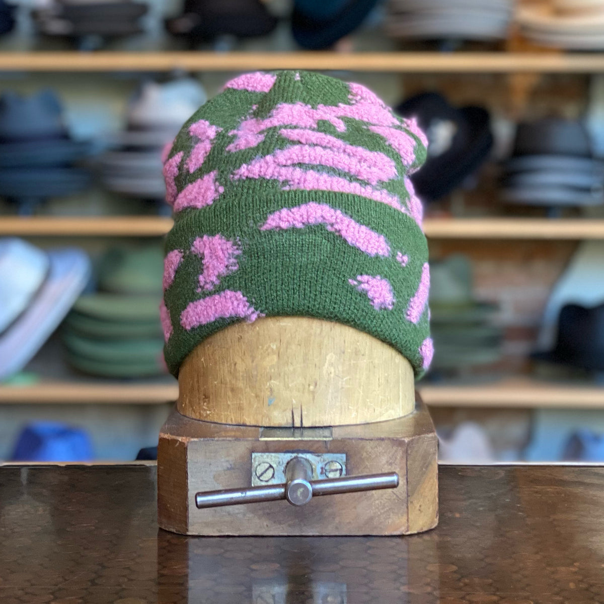 Jacquard Camo Beanie