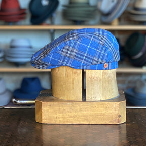 Linen Plaid Frankie Flat Cap