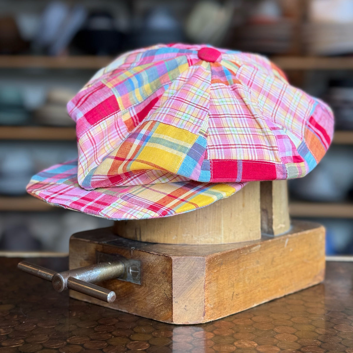 Oversized Denim Big Apple Cap Applejack Hat.