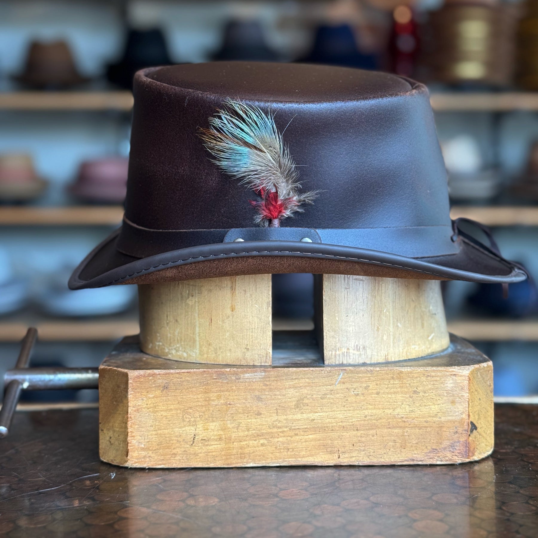 Marlow Leather Top Hat