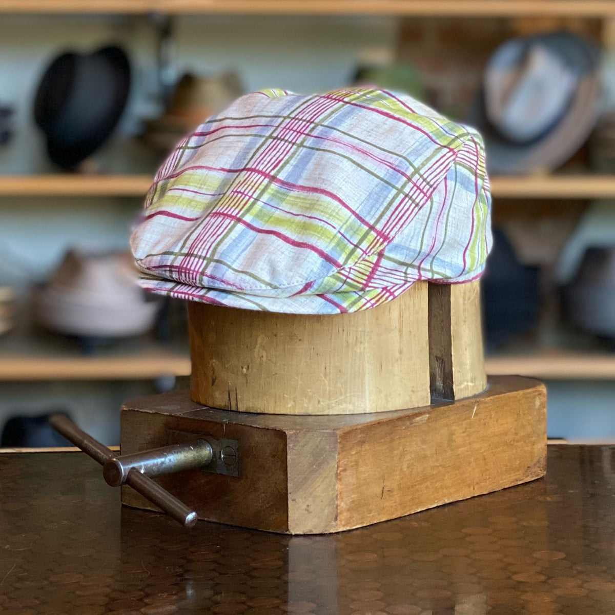 Natural Plaid Frankie Flat Cap