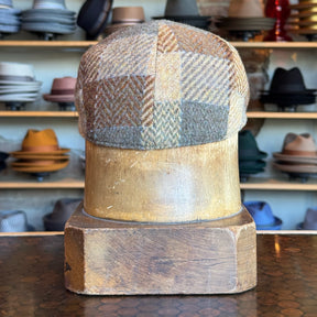 Neutral Squares 6-Panel Newsboy