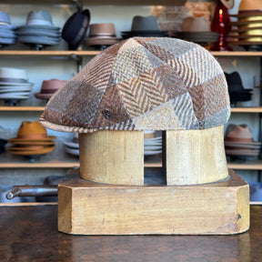 Neutral Squares 6-Panel Newsboy