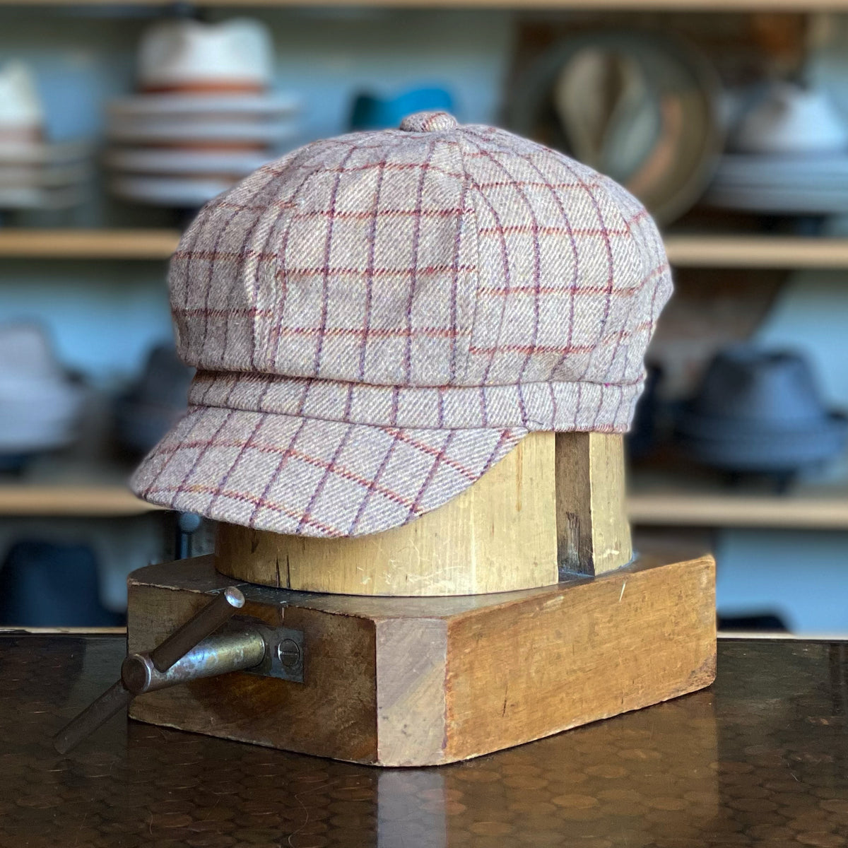 Plaid Bakerboy Cap