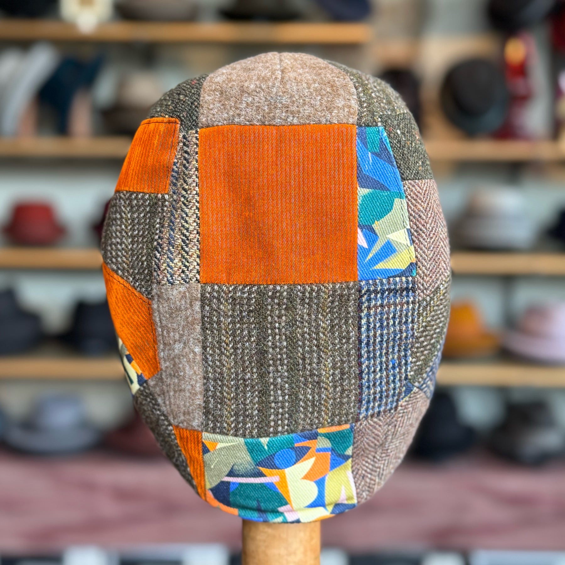 Playful Patchwork Flat Cap