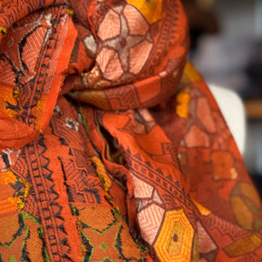 Psychedelic Geometry Sari Fragment