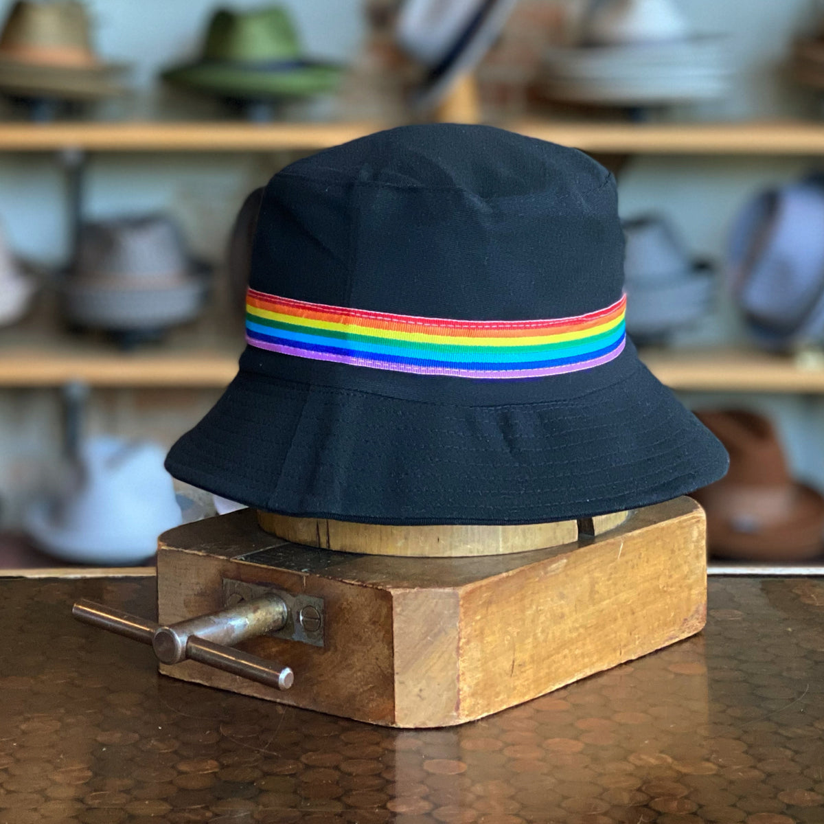 Rainbow Reversable Denim/Black Bucket Hat Rainbow Bucket Hat main image 4