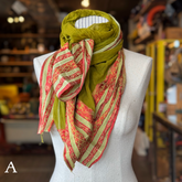 Sheer Chartreuse Sari Fragment