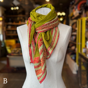 Sheer Chartreuse Sari Fragment