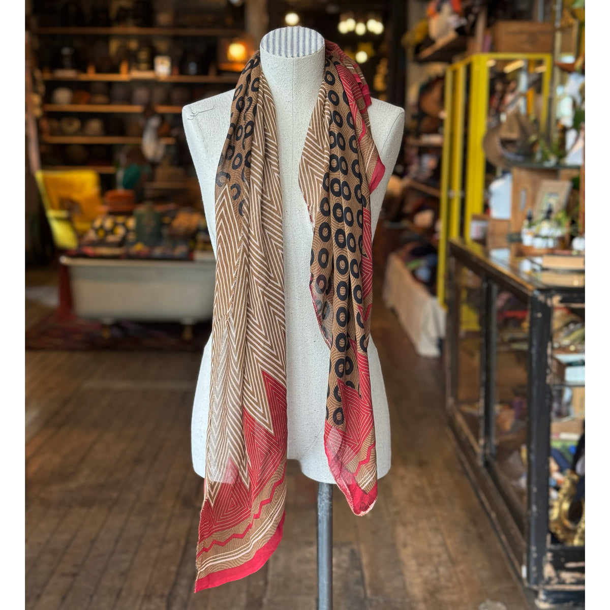 Silk Leopard Sari Fragment