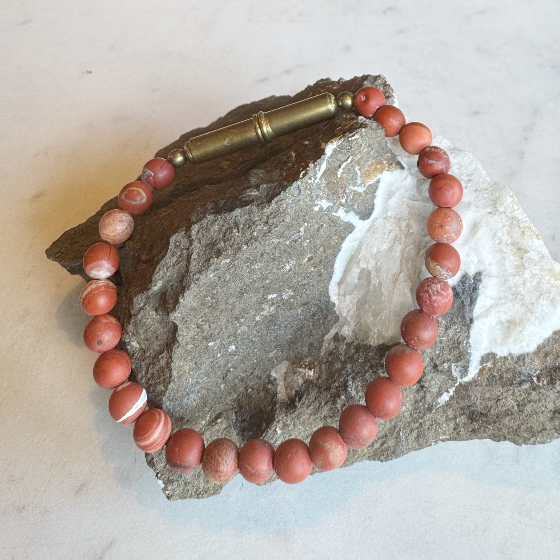 Red Jasper Beaded Bracelet