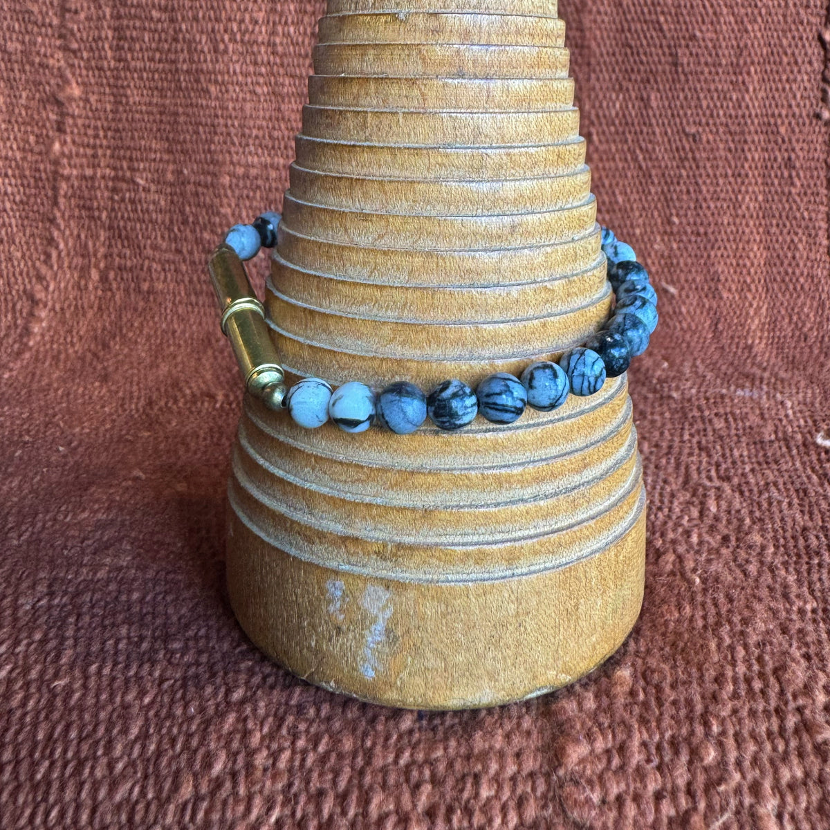 Spiderweb Jasper Beaded Bracelet