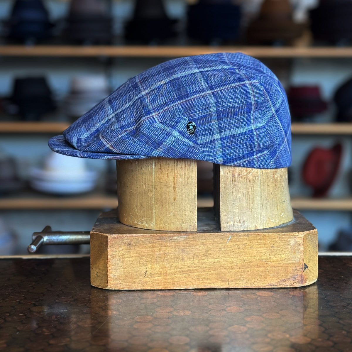 Tonal Plaid Vintage Flat Cap