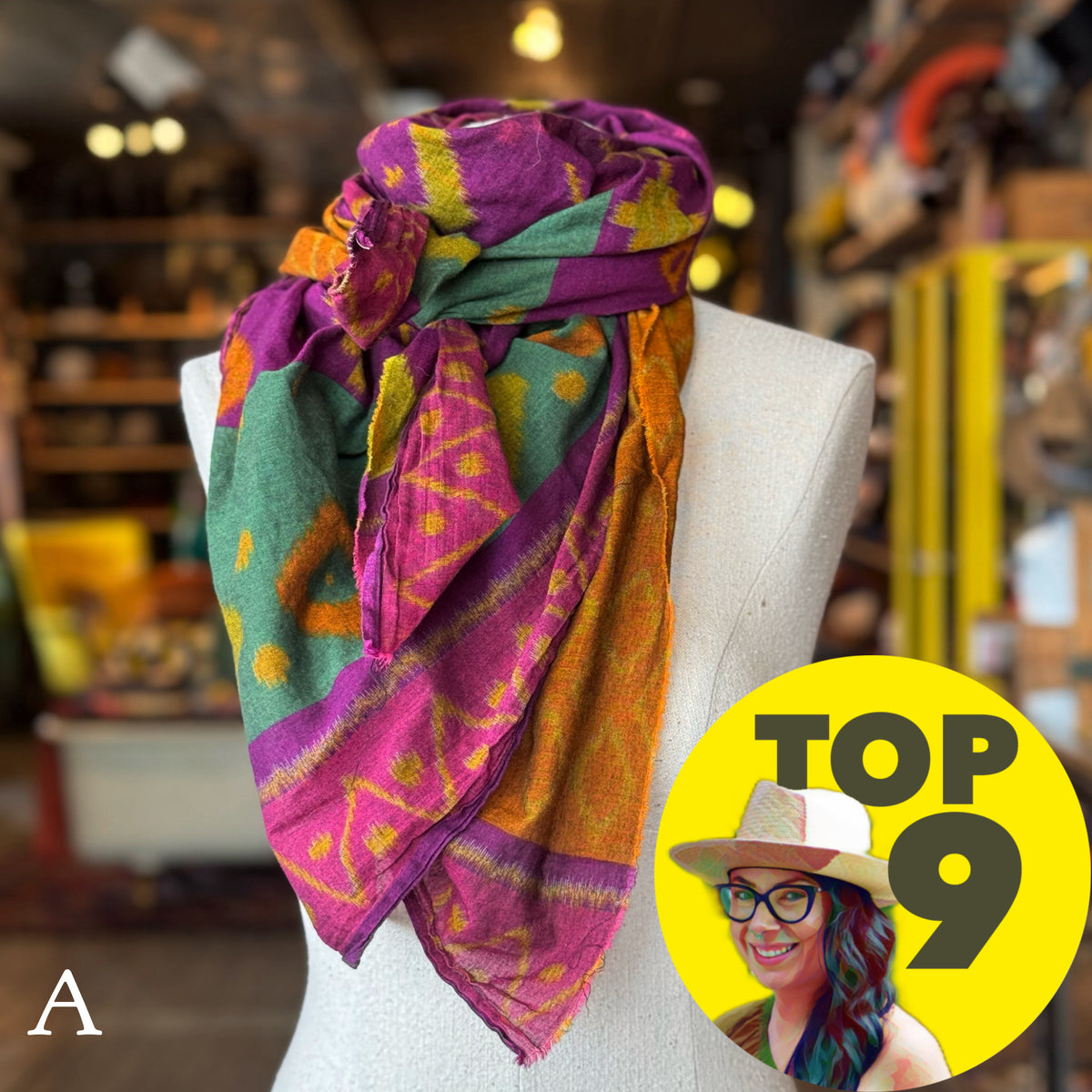 Purple Ikat Sari Fragment