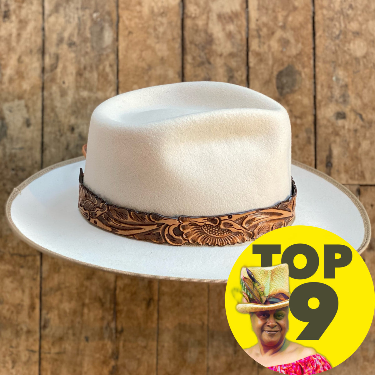 Tooled Leather Hat Band
