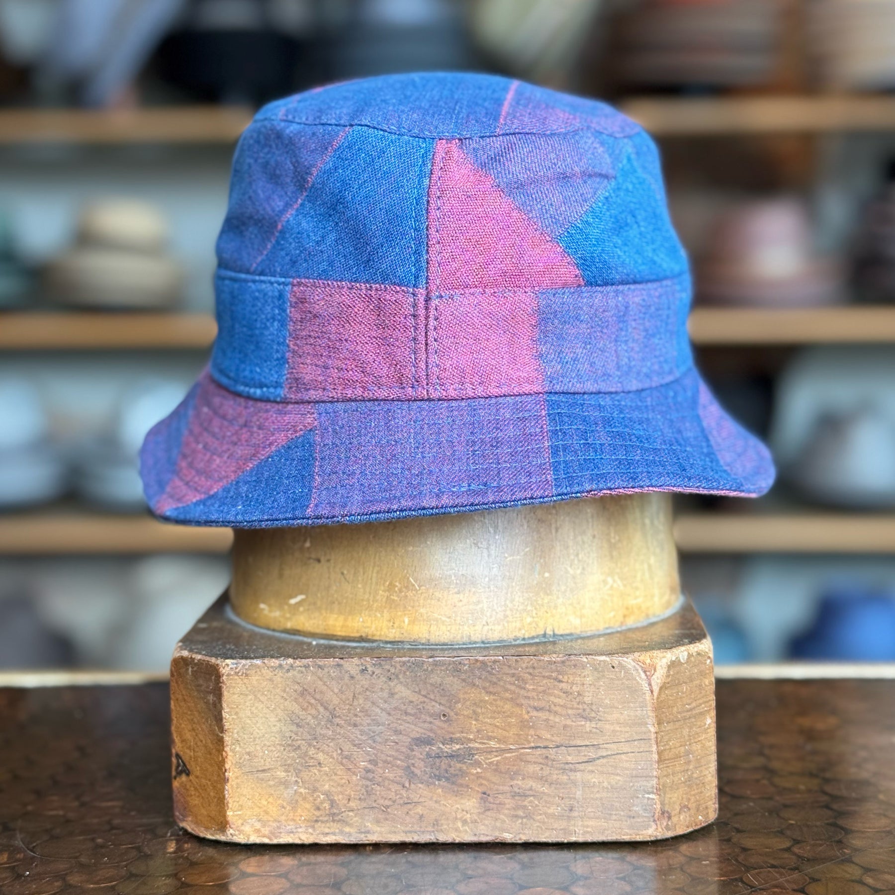 Tricolor Cotton Bucket Hat