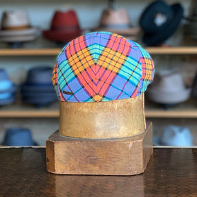 Vibrant Check Flat Cap