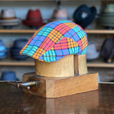 Vibrant Check Flat Cap