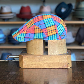 Vibrant Check Flat Cap