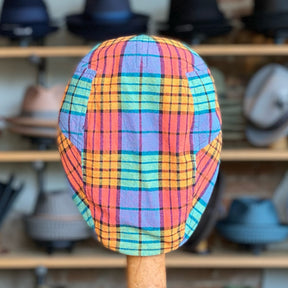 Vibrant Check Flat Cap