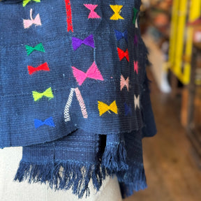Vintage Indigo Mud Cloth Scarf No. 1