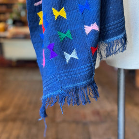 Vintage Indigo Mud Cloth Scarf No. 1