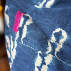 Vintage Indigo Mud Cloth Scarf No. 4