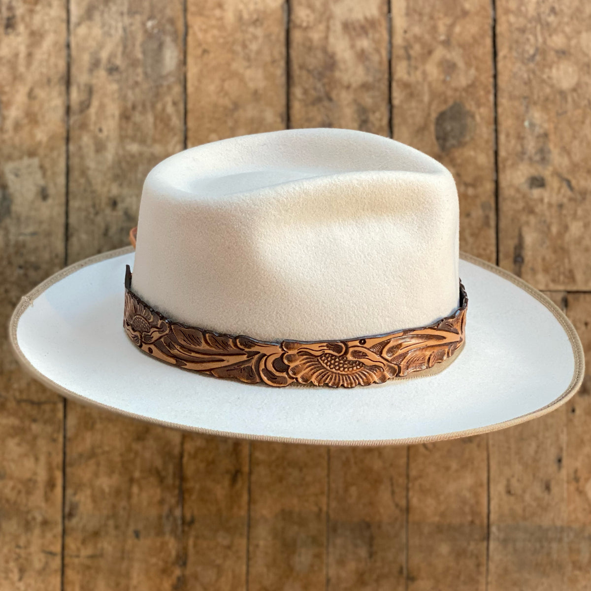 Tooled Leather Hat Band