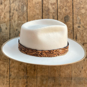 Tooled Leather Hat Band