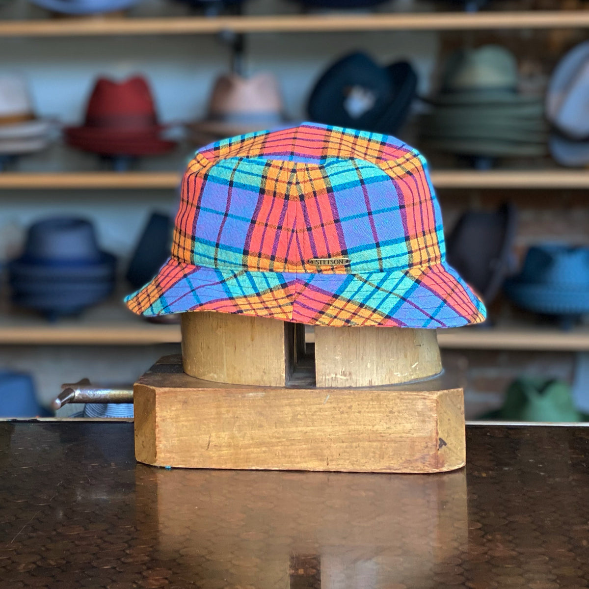 Vibrant Check Bucket Hat