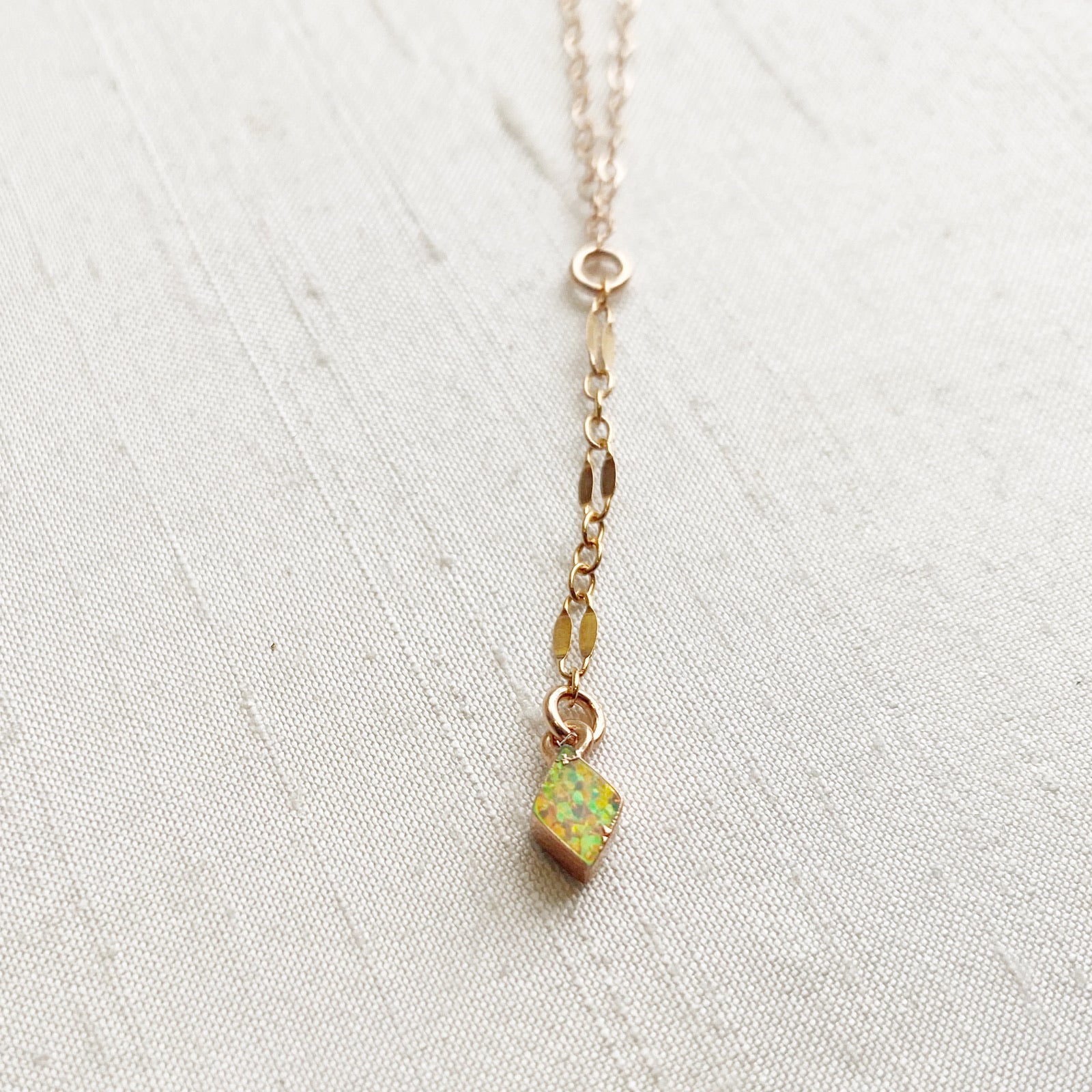 Opal Lariate Necklace