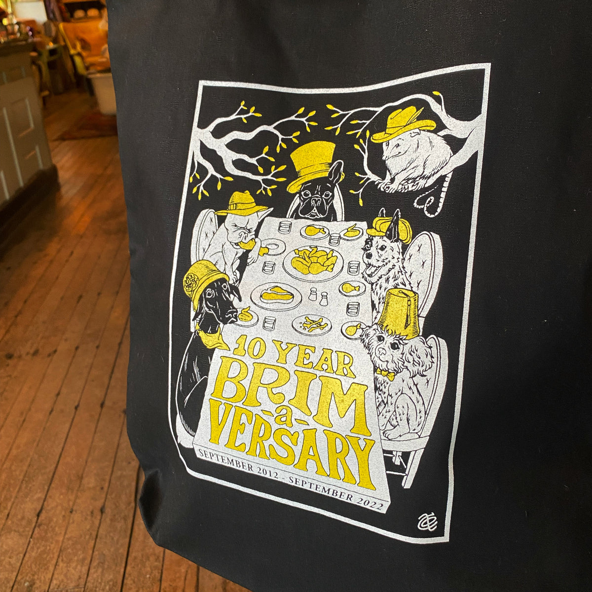 10 Year Brim-a-versary Tote Bag