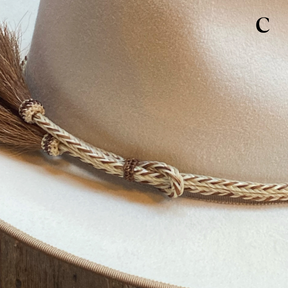 2 Strand Horsehair Hat Band with Side Tassels