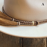2 Strand Horsehair Hat Band with Side Tassels