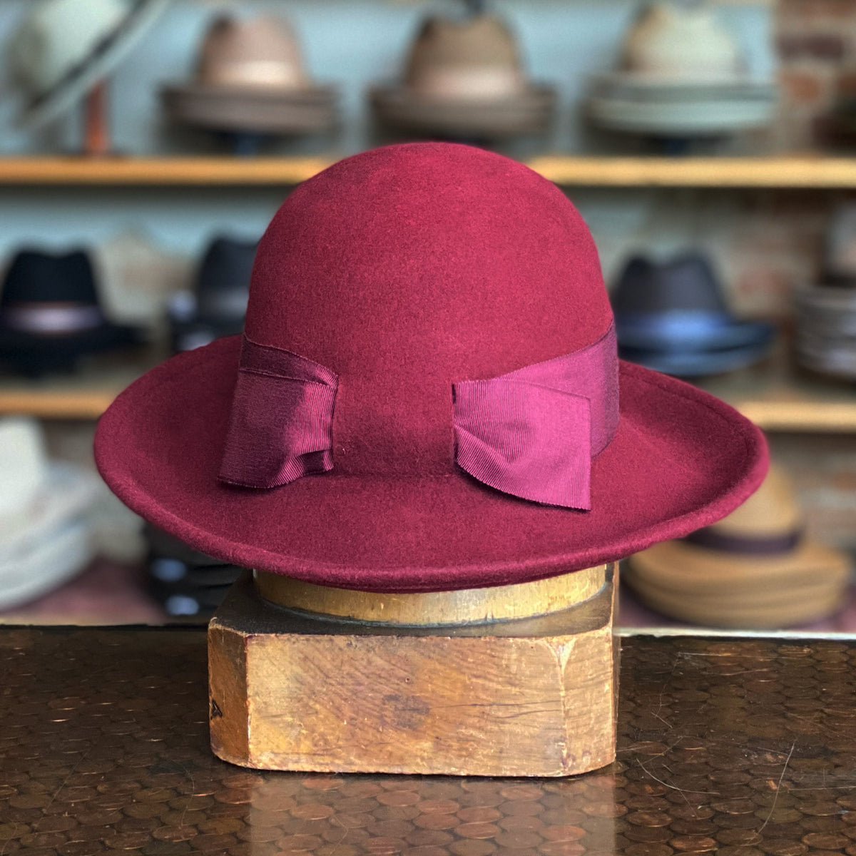 Brown Monogram Mink Cloche Vision Bell Hat