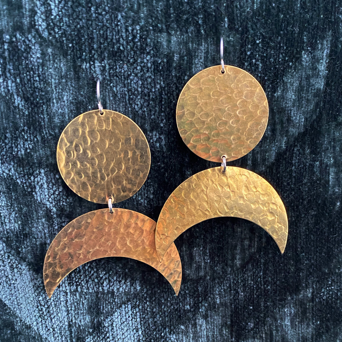 Brass Moon Earring