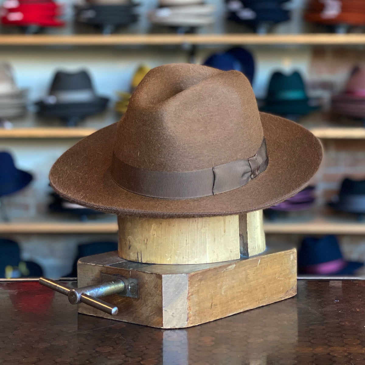 Buck Fedora Long Finish Fur Felt Hat for Men and Women