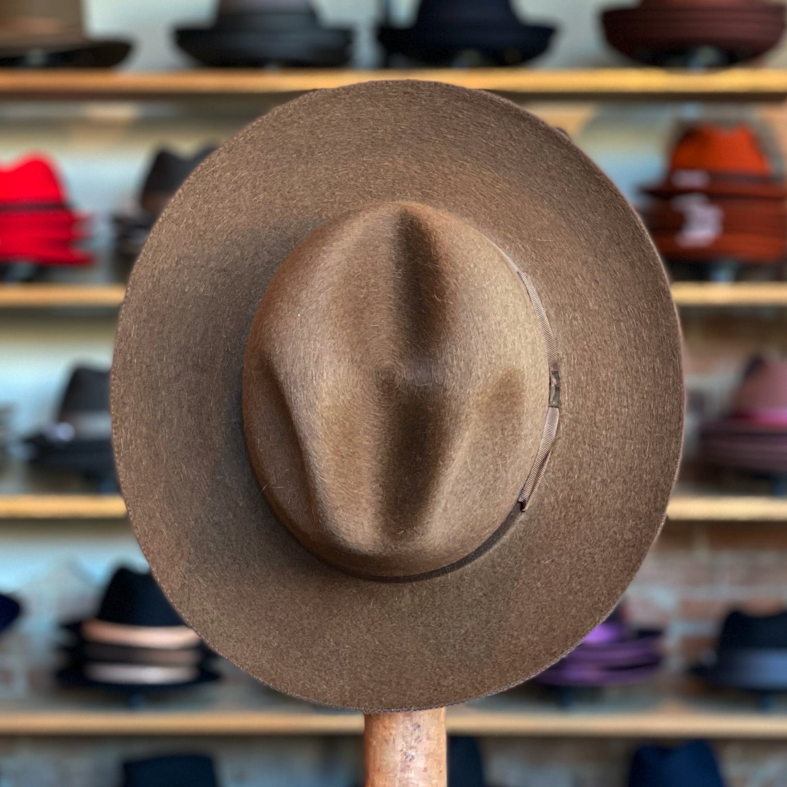 Buck Fedora Long Finish Fur Felt Hat for Men and Women