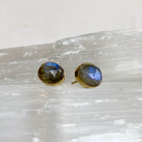 Rose Cut Oval Studs